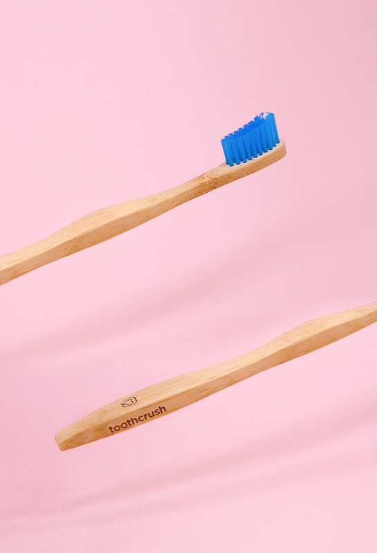Eco Friendly Toothbrush - Adult Bamboo Toothbrush - blue brush - Toothcrush